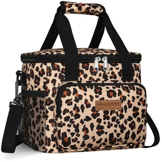 Heopono jachtluipaard motief waterdichte lunch, picknick Koeltas van Merkloos