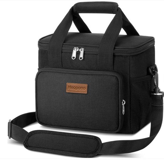 Heopono Zwart waterdichte lunch, picknick Koeltas van Merkloos