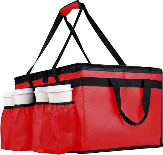 Herbruikbaar, voor gekoelde en geïsoleerde levensmiddelen, ideaal voor boodschappen (zwart) Thermische koeltas Thermische koeltas ... 1, rood (met mandje), isoleerzak met van PAPSTAR
