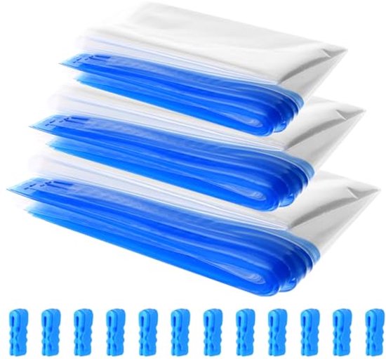Herbruikbare compressiezakken - Ruimtebesparende vacuüm opbergzakken voor kleding en beddengoed (12 stuks, 3 maten)