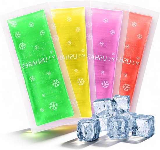 Herbruikbare Gel Koelelementen voor Insuline - 4 Stuks Kleine IJs Packs voor Reizen, Ideaal voor Insuline Koeltas en Langdurige Koeling