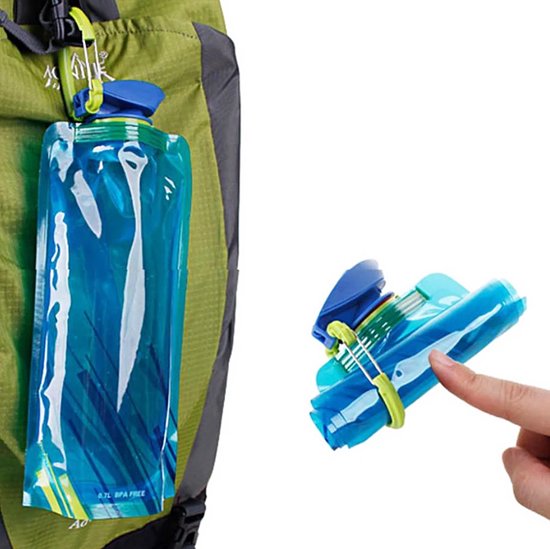 Herbruikbare Waterzak - Waterfles - Festival - Duurzaam - Opvouwbaar - 700ml van Minoas