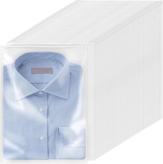 Herbruikbare Ziplock Zakken - Kleding Opbergzakken - Spullen Organiseren - Transparant EVA Materiaal - 100 Stuks 30x40cm - Transparant