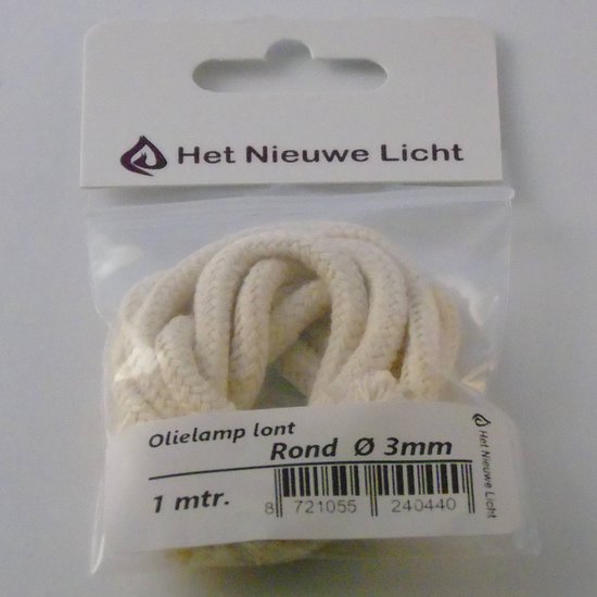 Het Nieuwe Licht ® - Olielamp lont - rond 3mm - met kern - 1mtr van Het Nieuwe Licht®