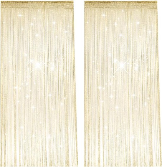 HEZIVO® Vliegengordijn Plastic - Deurgordijn Transparant - Horgordijn Deur - Anti Muggen - 2 Stuks - 100 x 200 cm - Beige van Merkloos