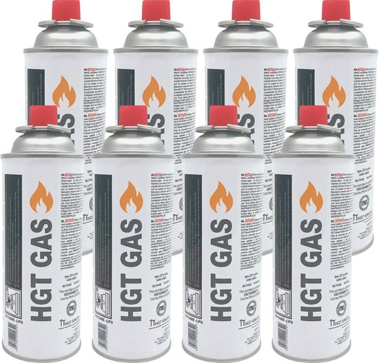 HGT - Butaan Gas - Gasflessen - Campinggaz - Voordeelpack - 8 stuks - 8x227 Gram - Noodpakket van Merkloos