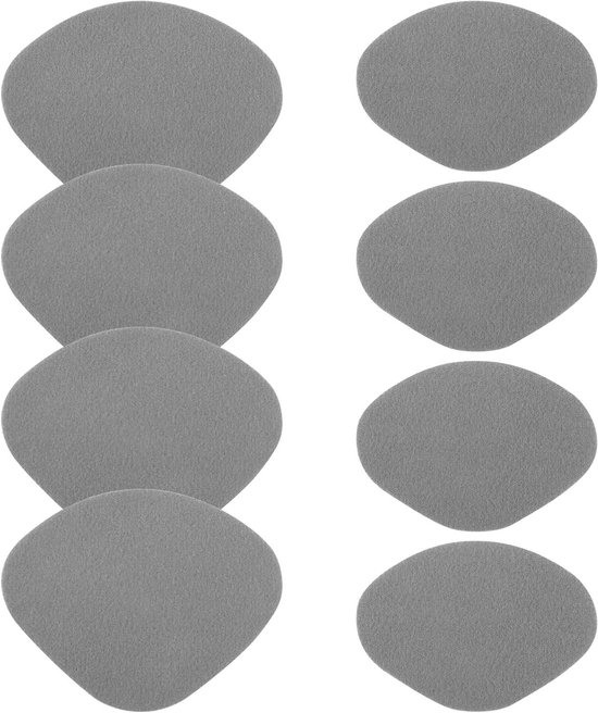 Hiel Reparatie Patches - Schoen Reparatie Kit - Schoenen Herstellen - Zelfklevend Lintdoek - 4 Paren - Grijs van Merkloos