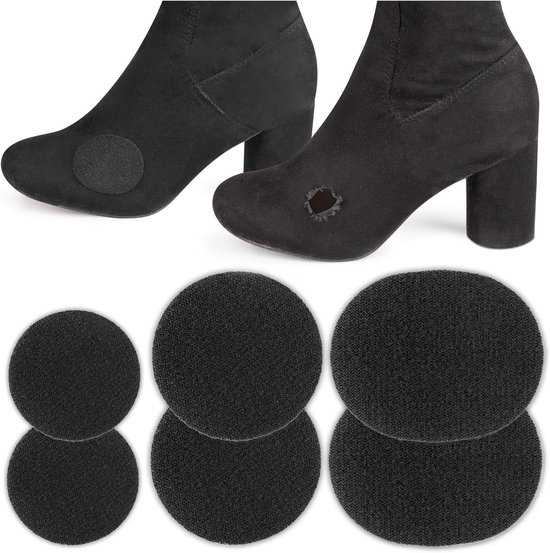 Hielbescherming Reparatiepatches - Schoen Hakstickers - Schoenen Repareren - Zelfklevend Comfort - 6 Stuks - Zwart