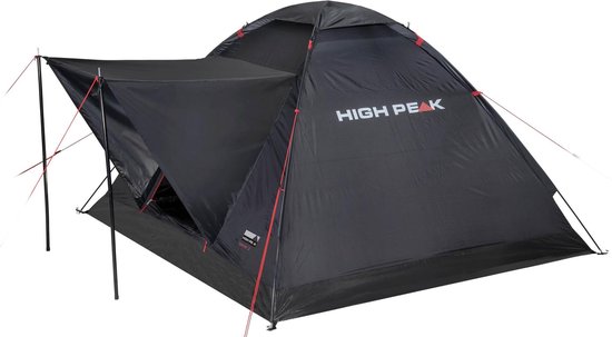 High Peak Beaver 3 Koepeltent - 3-persoons - weerbestendig - zwart van Merkloos