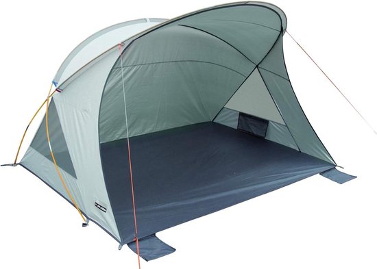 High Peak Cadiz 80 Strandtent - UV-bescherming - Grote Zonbescherming - Volgens 801 Standaard - Windbescherming - Met 4 Zandzakken - Groot Mesh-Venster - Vrijstaand Beach Tent van HI