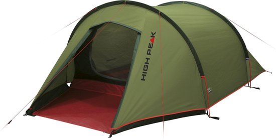 High Peak Kite 3 Tunneltent - 3 personen - lichtgewicht - groen van Merkloos