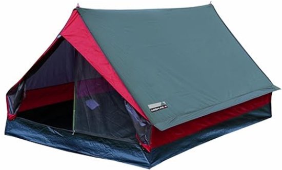 High Peak Minipack 2 Persoons Tent - Lichtgewicht Kampeertent voor 2 Personen - Compacte Driehoekstent voor Wandelen, Trekking & Festivals - 190 x 120 x 95 cm - Slechts 1,53 kg - Blauw/Grijs van Merkloos
