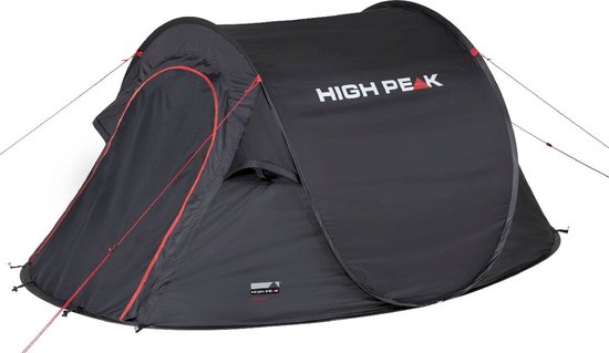 High Peak Pop Up Tent Vision 2 235 X 140 X 100 Cm - Zwart - 2 Persoons van High Peak