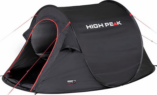High Peak Pop Up Tent Vision 3 235 X 180 X 100 Cm - Zwart - 3 Persoons van High Peak