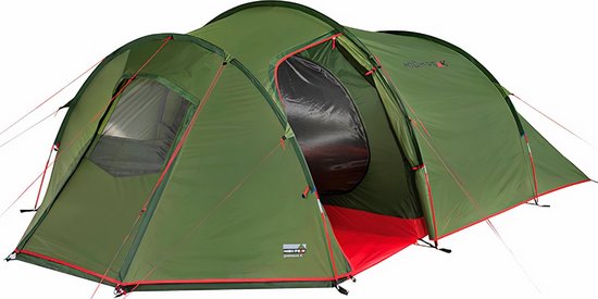 High Peak Tunneltent Goshawk 4.0 400 X 230 X 140 Cm - Groen - 4 Persoons van High Peak