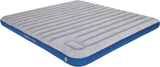 High Peak Unisex Cross Beam Single extra lang luchtbed, met geïntegreerde voetpomp en anti-slip functie, ademend, robuust, zachte bovenkant, voor binnen en buiten