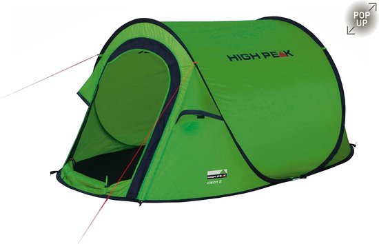 High Peak Vision 2 Pop Up Tent - Groen - 2 Persoons van High Peak