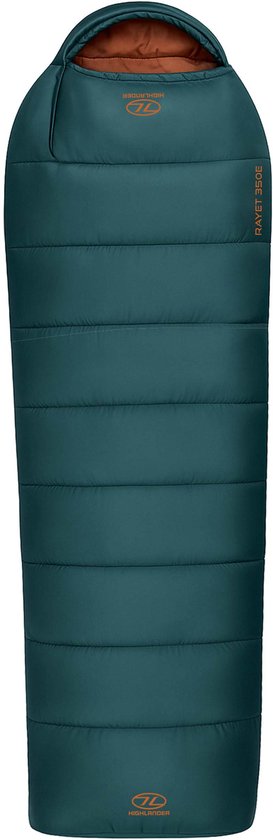 Highlander mummyslaapzak Rayet Hybrid 350E Pine Green -4°C - Groen van Highlander