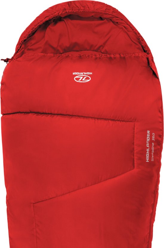 Highlander mummyslaapzak Sleepline 350 Mummy 4°C - Rood van HI