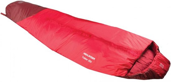 Highlander mummyslaapzak Trekker 250 -10°C met muskietennet - Rood van HI