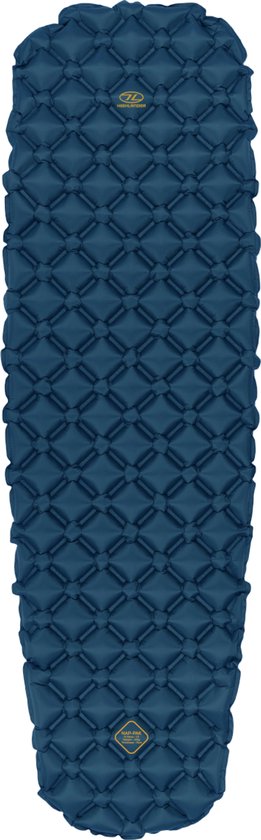 Highlander opblaasbare slaapmat NAP-PAK - R-waarde 1,5 - Blauw van Merkloos