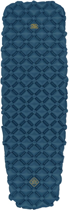 Highlander opblaasbare slaapmat NAP-PAK XL - R-waarde 1,5 - Blauw van Merkloos