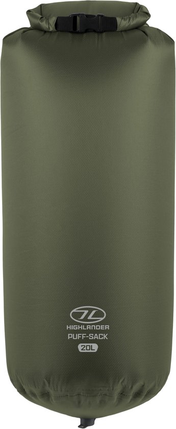 Highlander Puff Sack - opblaasbare waterdichte tas - Olijf Groen van Merkloos