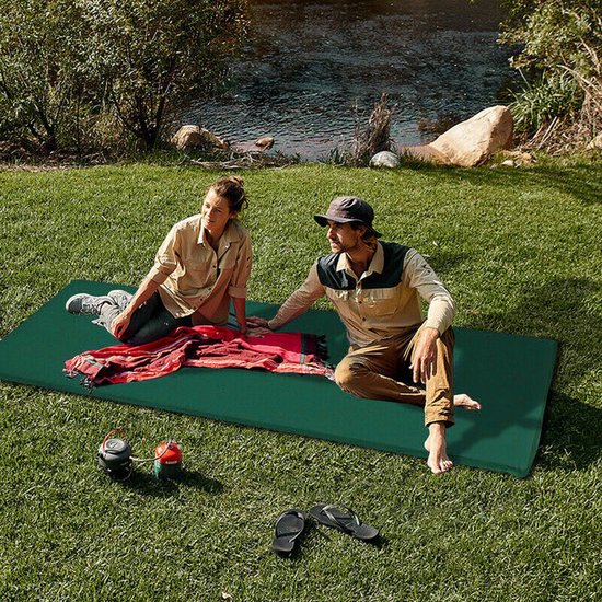 Hikemeister ® Slaapmat - 200x 66 x 10 cm - Zelfopblazend - 1 persoons - Groen