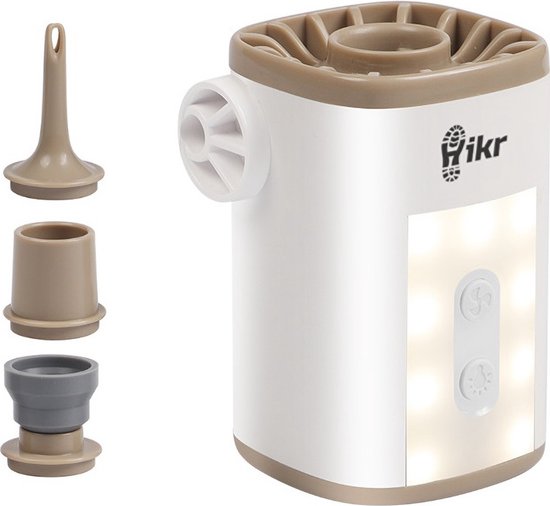 Hikr® Automatische opblaaspomp - Luchtbedpomp - Mobiele oplader & powerbank - 4,8kPA/0,7PSI - Ultra Lichtgewicht & Compact - Pomp luchtbed & zwembad - Outdoor - Hiking & Wandelen van HI