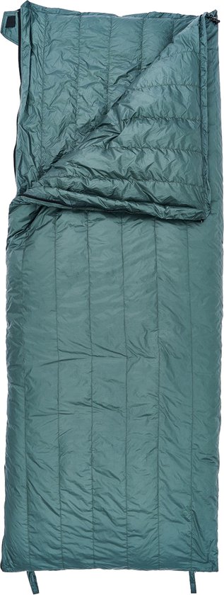 Hikr Ganzendons Slaapzak – Comfort 4°C – 210x80cm – Lichtgewicht en compact – Warm dekenmodel – Volwassenen – Groen van Hikr