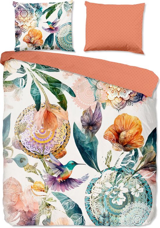 HIP dekbedovertrek mandalas en bloemen - 2 persoons 200x200/220 cm - Multi - 100% Katoen satijn