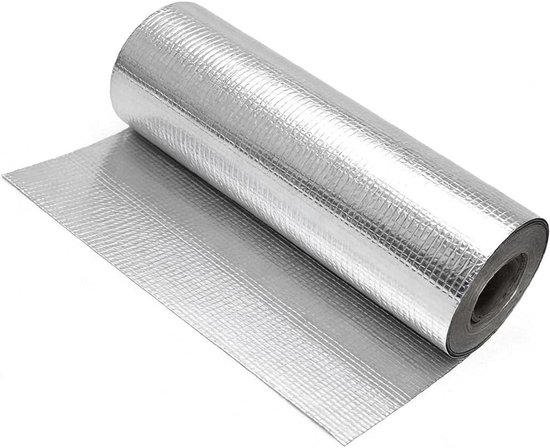 Hittebeschermingsmat van gealuminiseerd materiaal, zelfklevend, voor isolatie en bescherming van slangen (60 x 280 cm) van Merkloos