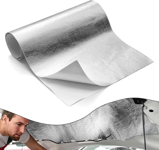 Hittebestendige Beschermmat 60 x 200 cm, Zelfklevende Isolatie, Praktische Hittebescherming, Duurzaam en Effectief voor Warmteafvoer en Isolatie