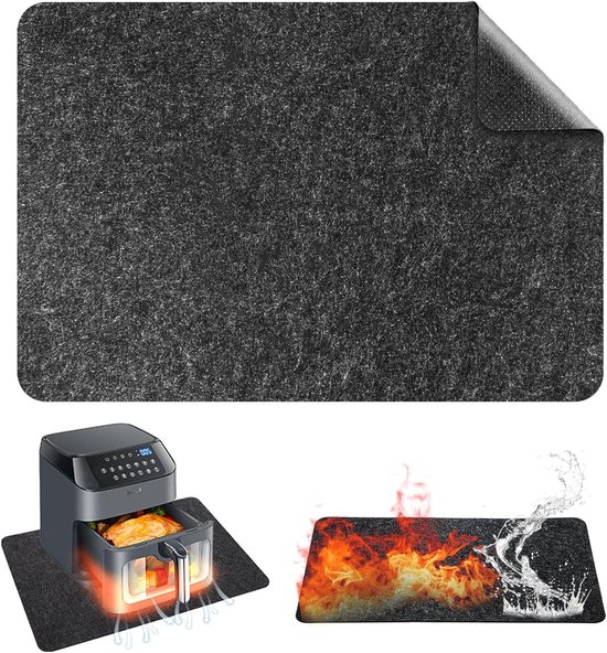 Hittebestendige en brandwerende mat voor de keuken - Isolatie en bescherming voor werkbladen, 44 x 30 cm, ideaal voor bakken en koken van Merkloos