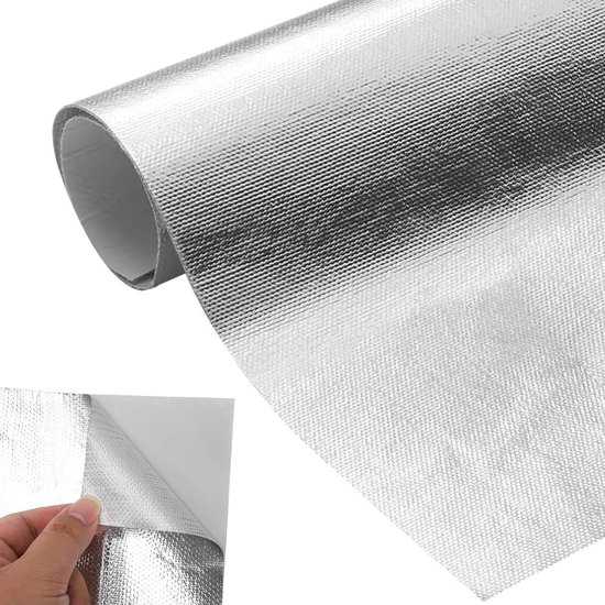 Hittebestendige Mat met Aluminium Folie en Kleefrug voor Autohoses en Automatische Toepassing (60 x 280 cm) - Ideaal voor Isolatie, Bescherming en Warmtebeheersing