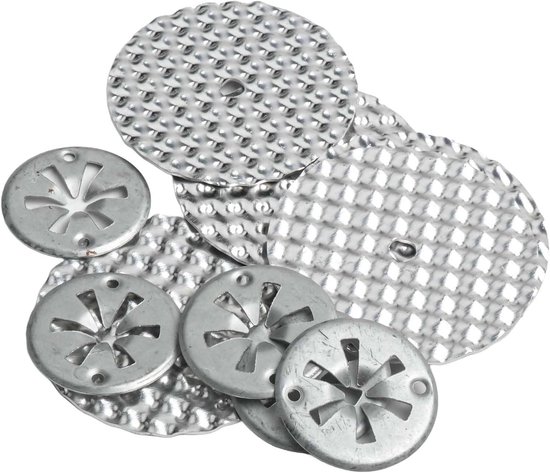 Hitteschild Reparatie Kit - Bevestigingsclips Pakking - Auto Onderhoud - Slijtvast Metaal - 5x5x1 cm - Zilver van Merkloos