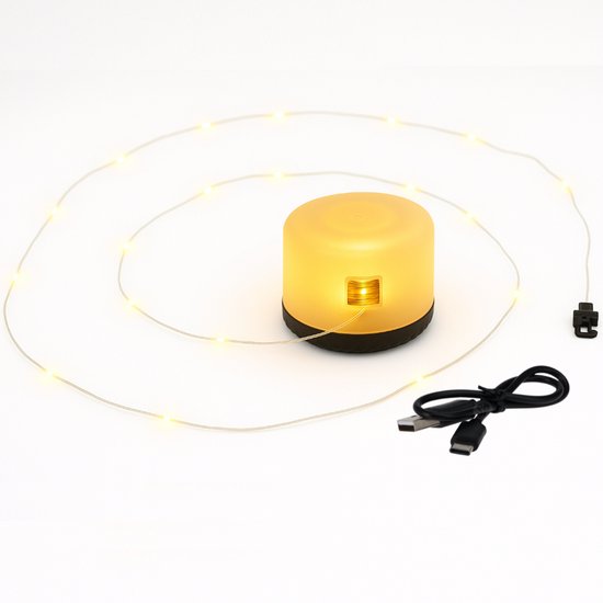HIXA Lichtsnoer - Buitenverlichting - Uitrekbaar - Tot 8M - Ophangbaar - Camping lamp - Camper - Accessoires