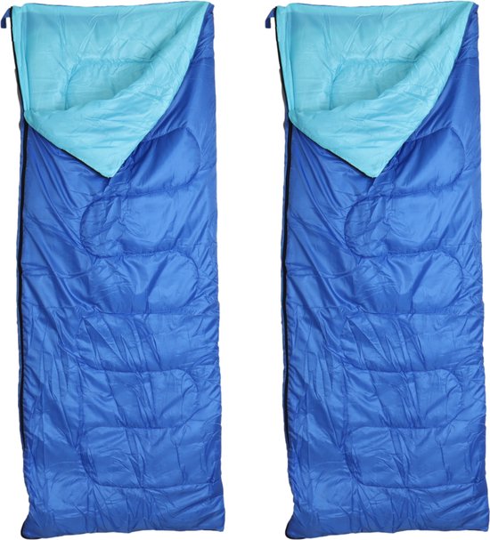 HIXA Slaapzak - Blauw - 2 stuks - 190x72cm - Polyester van HIXA