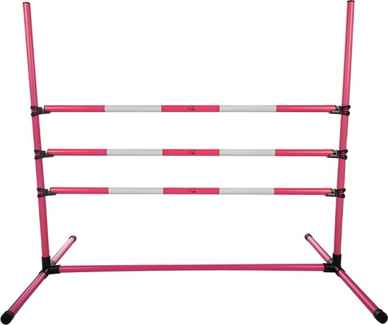 Hobby Horsing Jumping hindernis set - roze/wit van Hobby.