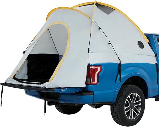 HOERFURIY pick-up laadbaktent groot model met luifel voor 8 ft lange laadbak, 210D Oxford stof - waterdichte autotent voor kamperen, past op F150, Silverado, Ram, Sierra, Tundra