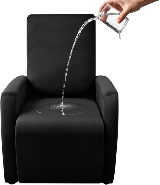 Hoes voor Relaxfauteuil - Stretchy, Waterdichte & Antislip Beschermhoes in Zwart