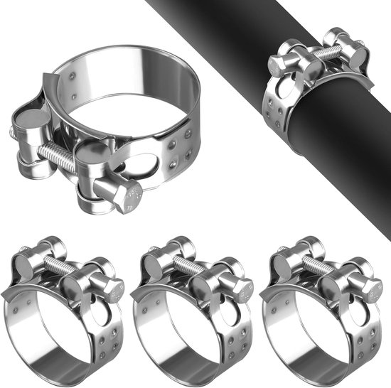 Hoge Kwaliteit Hinge Bolt Klemmen 48-51mm, RVS T-Bolt Slangklemmen voor Duurzame Bevestiging