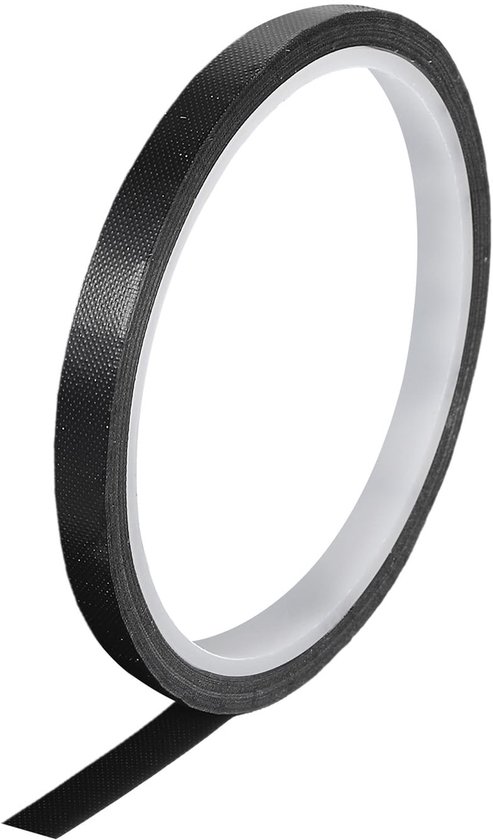 Hoge temperatuur tape 10 mm PTFE-gecoat hittebestendig plakband voor vacuüm-afdichtingen plakband 10 m zwart dikte 0,18 mm van hoge