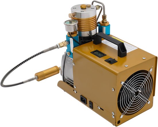 Hogedruk Luchtpomp Elektrisch - 1,8 kW Vermogen - 220V Spanning - Koper Staal Aluminium Rubber - Werkplaats Inflatie