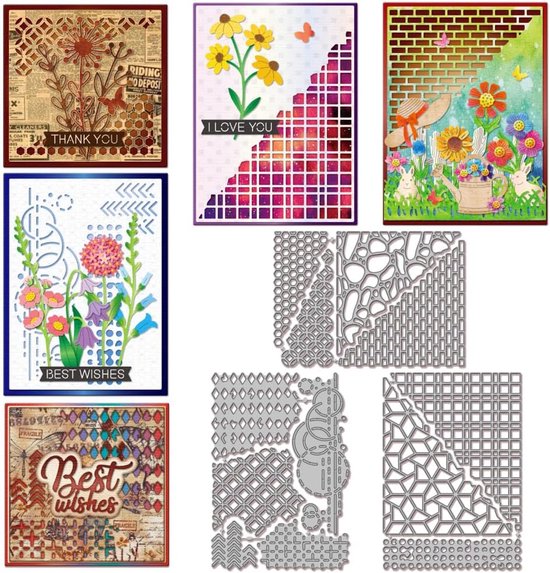 Hollow Achtergrond Snijmatrijzen Metalen Gebroken Decoratie Snijmatrijzen Frame Snij-embossing Sjablonen voor Scrapbooking Ambachten Papier Kaarten Maken