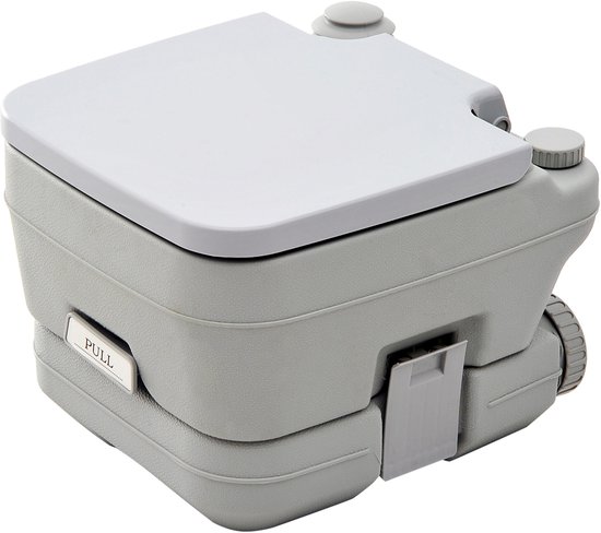HOMCOM-Campingtoilette-PE-36L x 42B x 30H cm-Grau van Merkloos