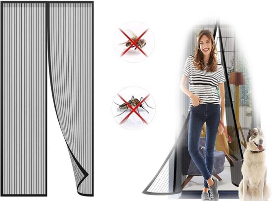 Home & Marker - 2 Stuks - Magnetisch Muskietennet - Deurhor - 100x210cm - Vliegengordijn - Anti-Insecten - Automatische Sluiting - Handsfree - INSECTPROTECT