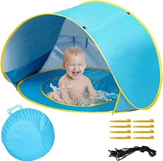 Home & Marker - Baby Strandtent met Zwembad - UV 50+ Bescherming - Pop-up Tent - 120x80x70cm - BAYSHADE van Merkloos