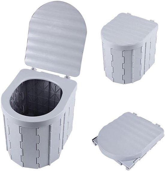 Home & Marker - Draagbaar Opvouwbaar Toilet - Met 12 Geurneutraliserend Middel - Inclusief Tas - 27x32x30cm - POTTYMATE van Merkloos