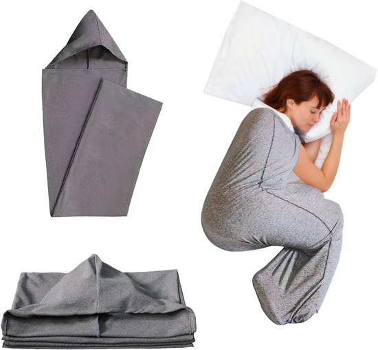 Home slaapzak (haai slaapzak) volwassenen kinderen draagbare slaapzak — compressed slaapcabine sensuele deken, licht katoen warme slaapzak, geschikt voor thuis, reizen, hotels,XL / 185*50cm van MMCYYHT.